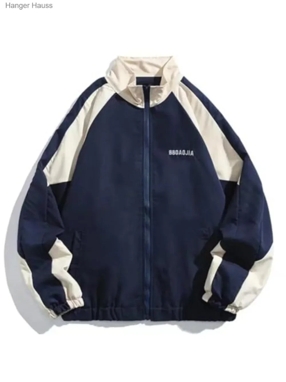 Vintage Racing Colorblock Windbreaker Jacket Oversized Hip Hop Varsity